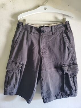 Hollister Men's Cargo Shorts in Dark Gray
